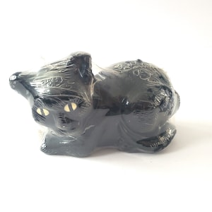 Vintage Black Cat Candle, Halloween Decor