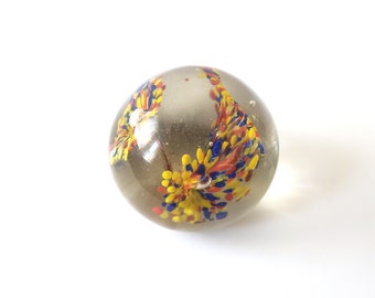 Vintage Abstract Floral Paperweight