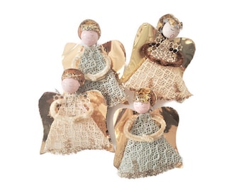 Décorations de Noël vintage faites main avec des anges
