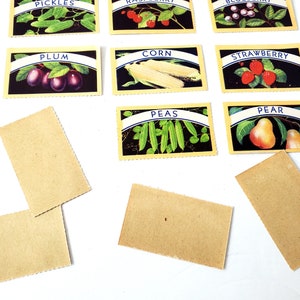 May include: A set of nine vintage blank cards with a scalloped edge. The cards are beige and have a brown paper texture. The cards are arranged in a grid pattern on a white surface. The cards are blank and ready to be used for a variety of purposes, such as writing notes, making cards, or creating crafts.