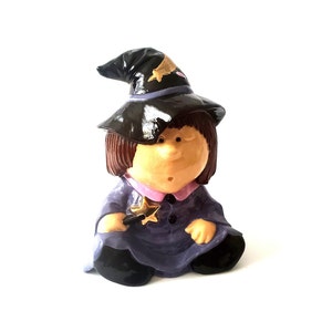 Vintage Halloween Witch Ceramic Figurine