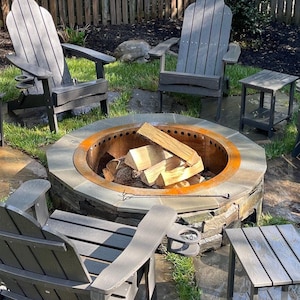 Fire ring with lip, Smokeless, fire pit, Customized  Design, Pit, Firepit, Outdoor, Fire Place, Gift for Camper, Campground,