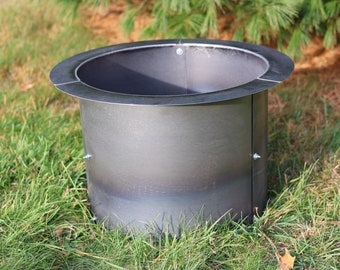 Foyer extérieur solide fait main avec rebord - Cadeau parfait pour les amateurs de camping-car pour une décoration de feu de camp rustique pour les rassemblements dans l'arrière-cour