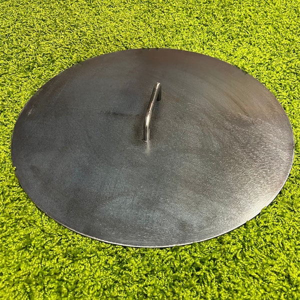 Fire Pit Lid Cover, Fire Ring Round Steel Snuffer, Lid Fire Pit, Outdoor, Heavy Duty Steel