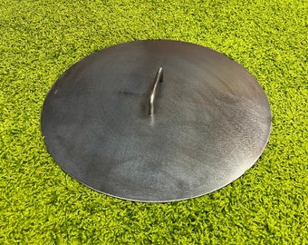 Fire Pit Lid Cover, Fire Ring Round Steel Snuffer, Lid Fire Pit, Outdoor, Heavy Duty Steel