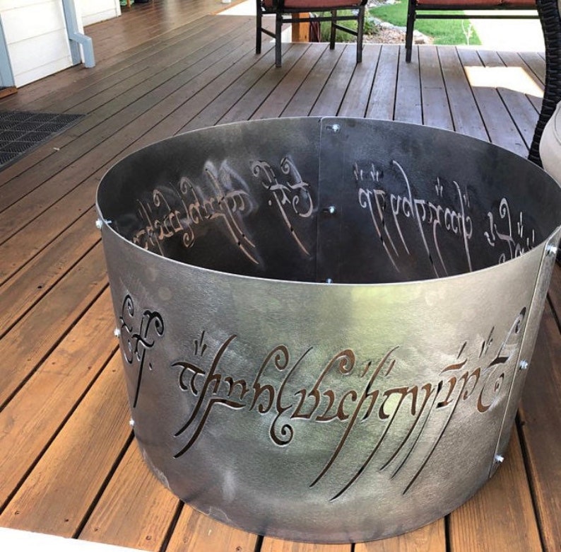 Fire Ring to Rule them All LOTR fire ring Fire pit Lord of Etsy
