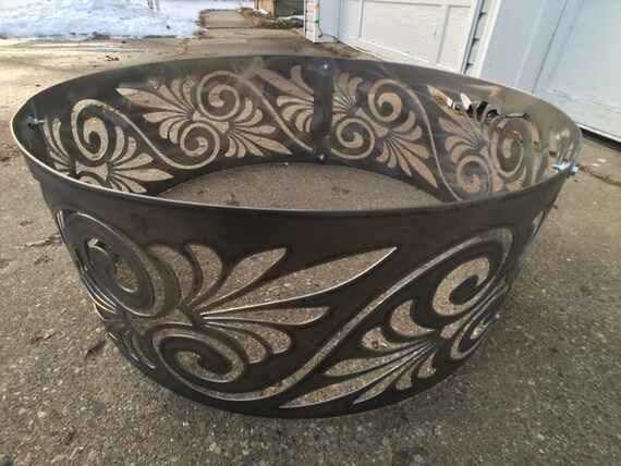 Greek Inspired Fire Ring Fire Pit Outdoor Backyard Fire Etsy