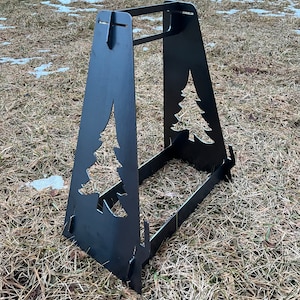 Lid Holder Fire Pit  Stand Cover Holder Fire Ring Snuffer Holder Yard Deck Holder