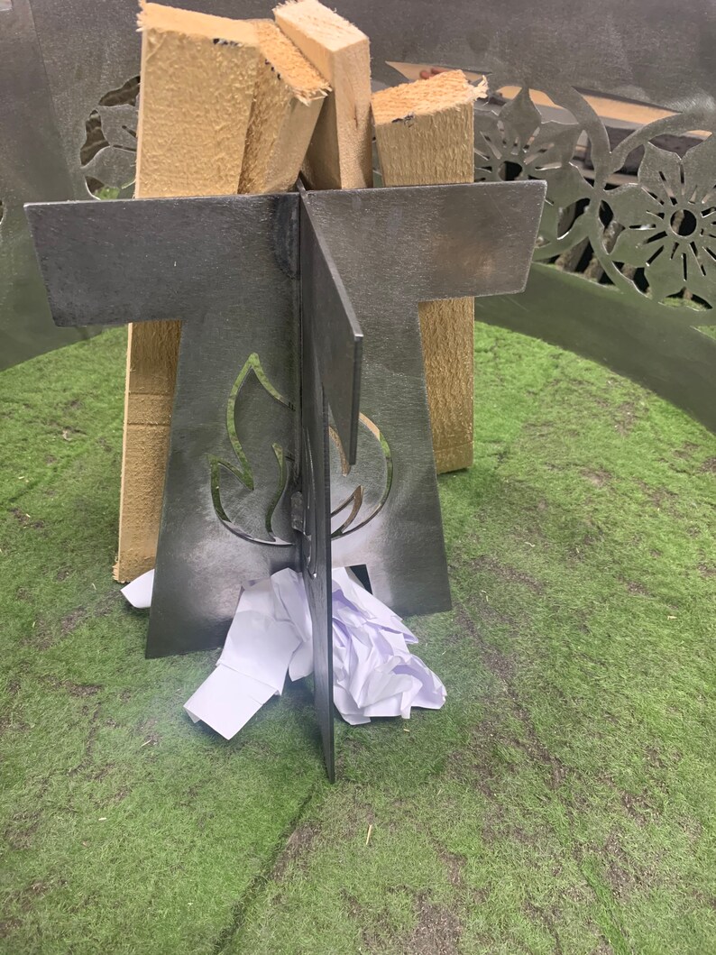 Vertical Firepit Grate Fire Pit Stand Campfire Stand Lodge Etsy