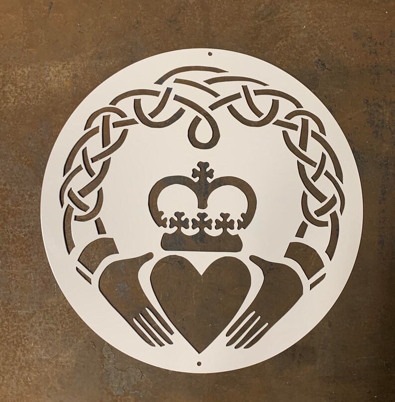 Claddagh Ring Decor Celtic Irish Sign Knot Charm Eternal Love Etsy