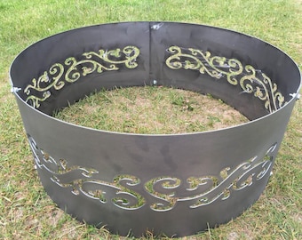 Fire Ring, Fire Pit, Outdoor, backyard, Patio, Wood, Housewares, Fire Place, Swirls, Home and Garden, Deck, Fires, Abstract