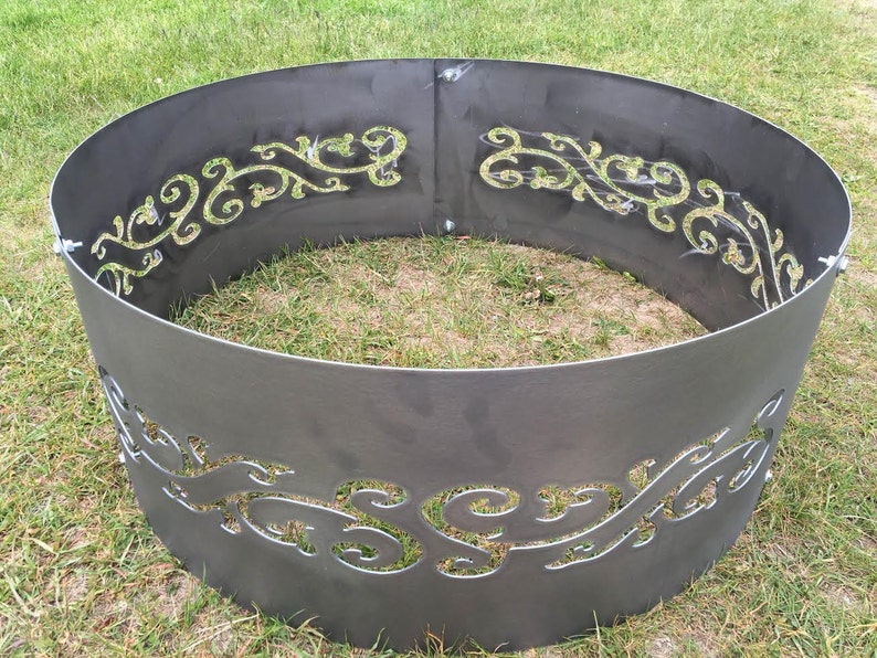 Fire Ring Fire Pit Outdoor Backyard Patio Wood Etsy