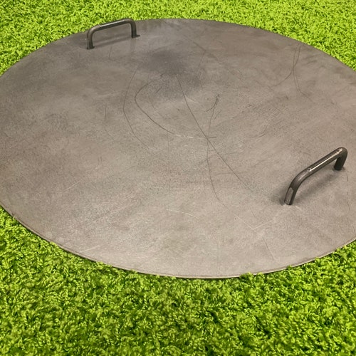 Fire Pit Lid Cover Fire Ring Round Steel Snuffer Lid Fire Etsy