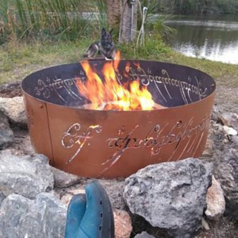 Fire Ring to Rule them All LOTR fire ring Fire pit Lord of Etsy