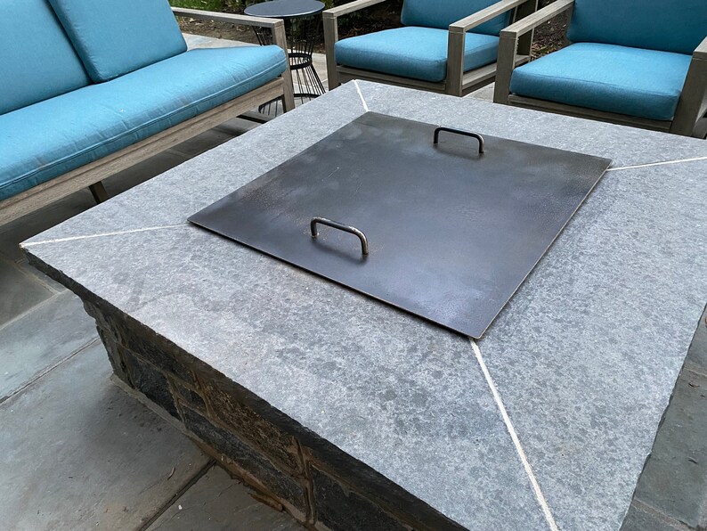 Fire Pit Lid Cover Fire Ring Round Steel Snuffer Lid Fire Etsy