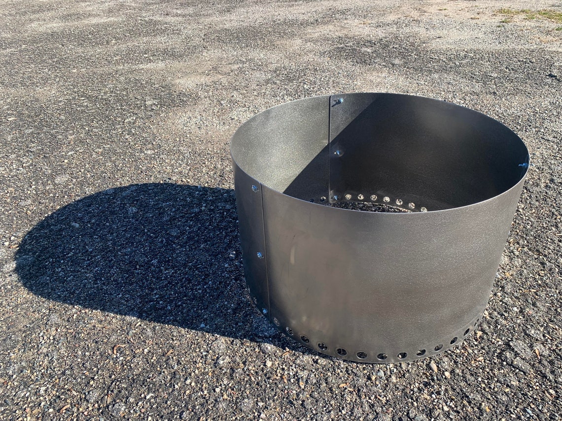 Solid Fire Ring With Holes Pit Heavy Duty Smokeless Campground Etsy