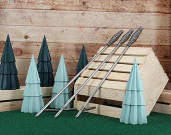 Fire Poker robuste en acier inoxydable pour foyer extérieur en fer pour cheminée