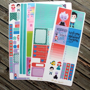Mermaid Little Weekly Planner Stickers - Full Kit - for Use With Erin ...