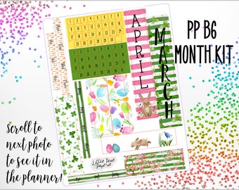Print Pression b6 Hardbound Monthly Kit - PP b6 Kit - Planner Stickers