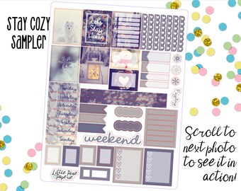 EC Stay Cozy Mini Kit - Photo Planner Kit - Sampler Planner Stickers