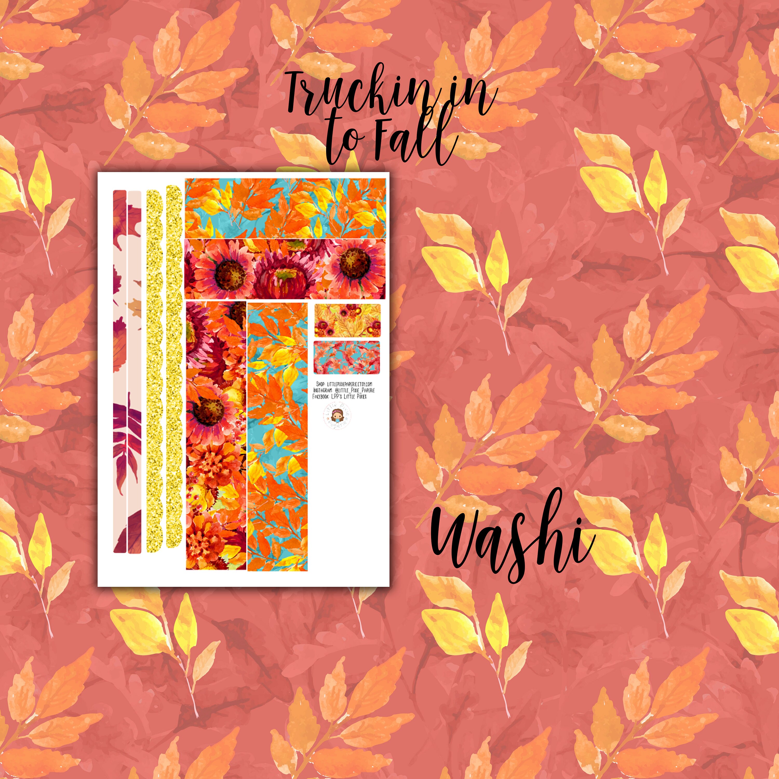 Truckin in to Fall Weekly Planner Kit - for Use With Erin Condren ...