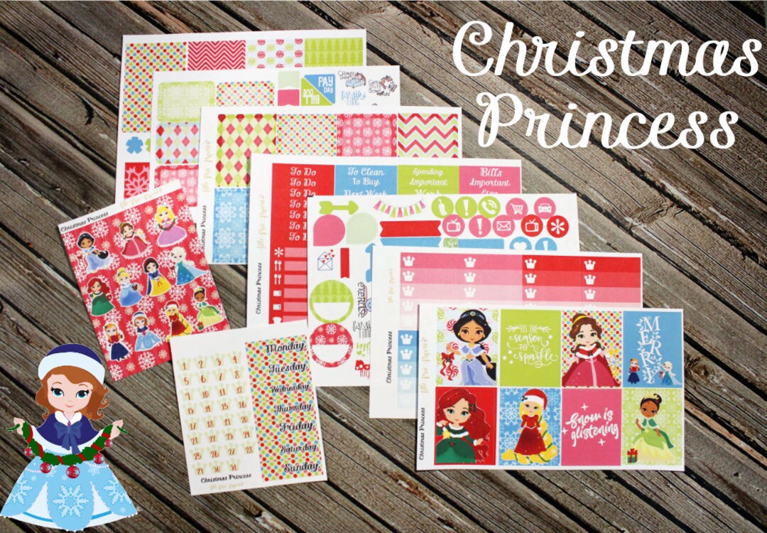 Christmas Princesses Weekly Planner Full Sticker Kit - for Use With ...