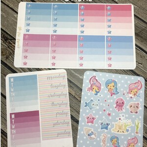 Cute Mermaid Planner Stickers Full Kit - for Use With Erin Condren ...
