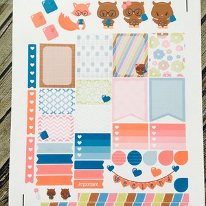 Weekly Planner Sticker Set Planner Animals