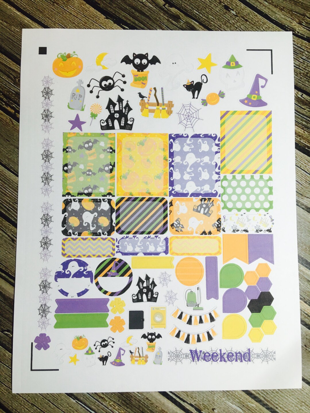 Spooky Halloween Weekly Planner Stickers Set, for Use With Erin Condren ...