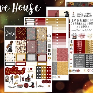 Brave House Wizard Weekly Planner Stickers Kit - for use with Erin Condren - Happy Planner - Magical Wizarding World