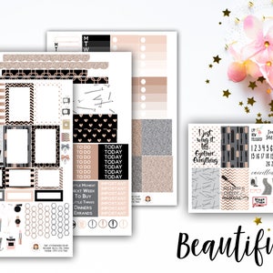 Beautiful You Makeup Weekly Planner Stickers Kit