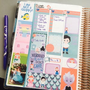Mermaid Little Weekly Planner Stickers - Full Kit - for Use With Erin ...