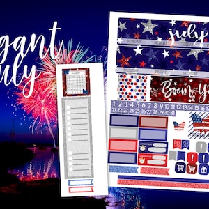 July Elegant Monthly Planner Sticker Kit