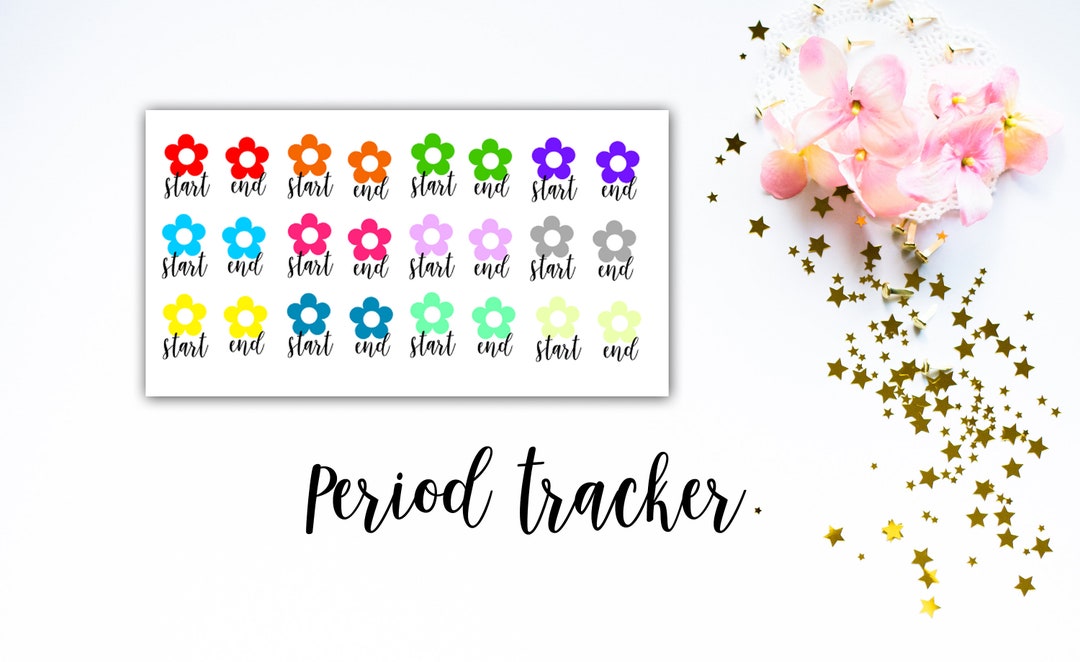 Period Tracker Functional Planner Stickers - Script Stickers - for Use ...
