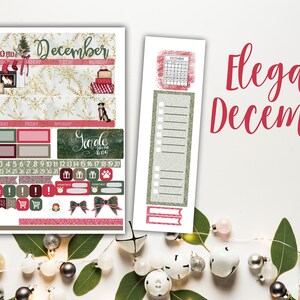 Elegant December Monthly Planner Kit - for use with Erin Condren- Recollections - Happy Planner - Christmas Monthly Kit