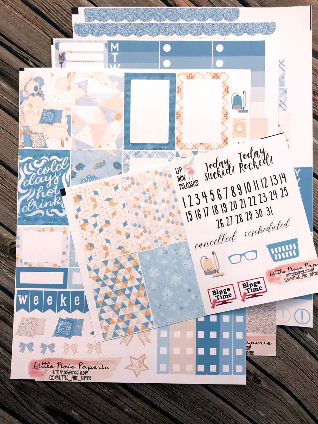 Cozy and Warm Weekly Planner Stickers Set - for Use With Erin Condren ...