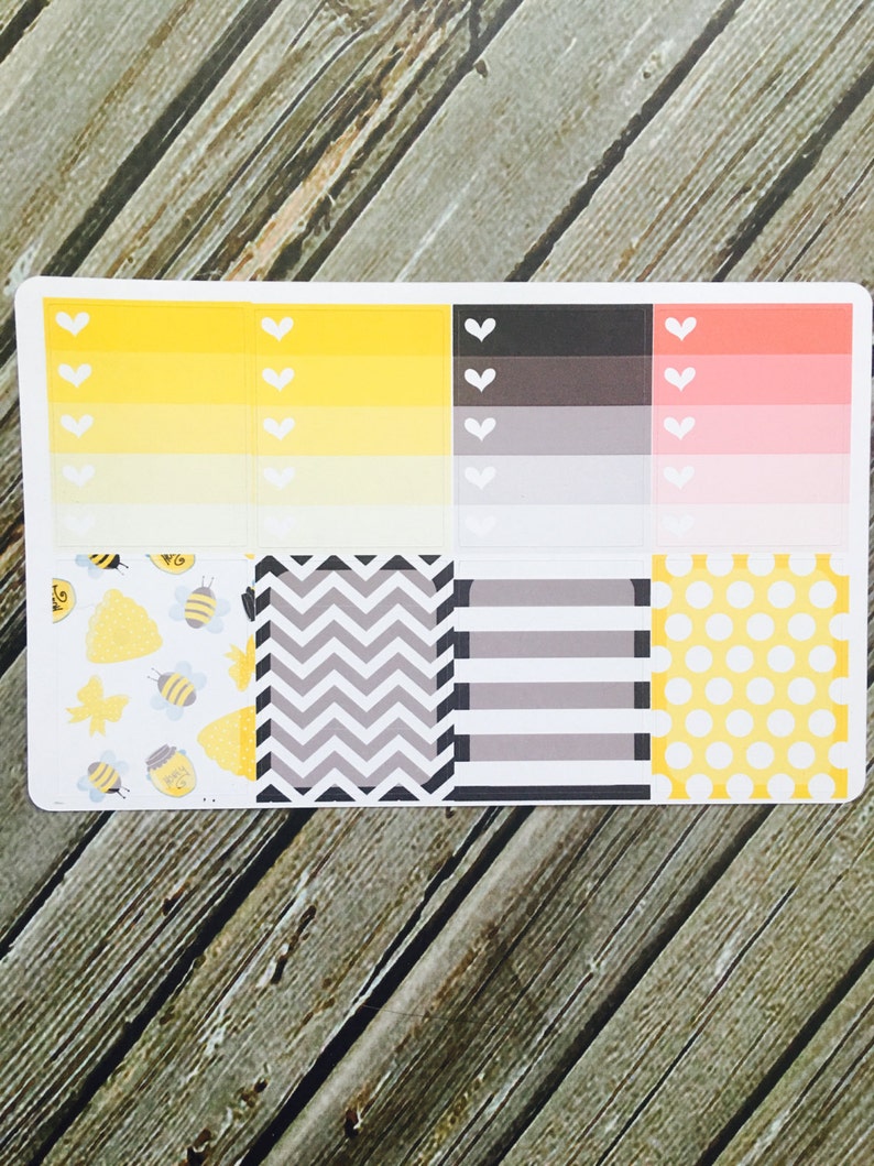 Bumblebee Girl Weekly Planner Stickers Kit Bee Planner | Etsy