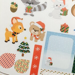 Weekly Planner Sticker Set Christmas Critters image 5