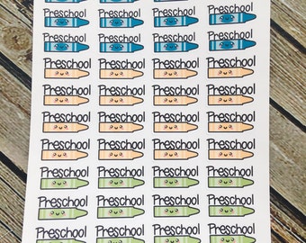 Preschool Stickers - Functional Stickers - Planner Stickers - for use with Erin Condren - Happy Planner