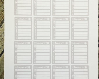 printable weekly dinner planner and shopping list rockabilly