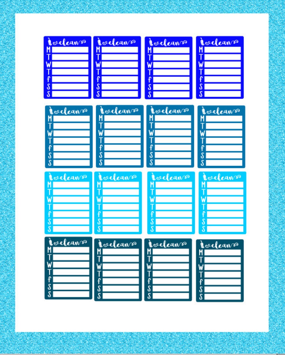 To Clean Sticker Plan to Clean Sticker Set - Etsy