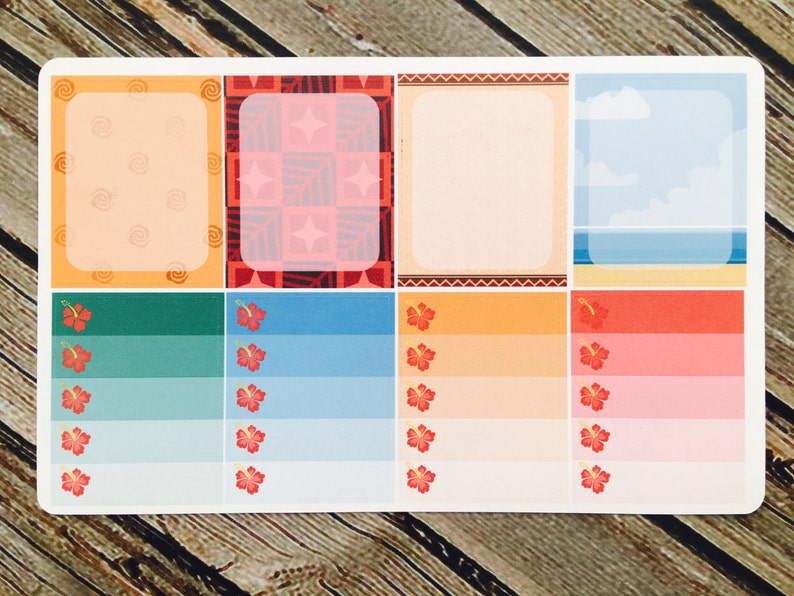 Polynesia Princess Weekly Planner Stickers Set, Full Kit Planner ...