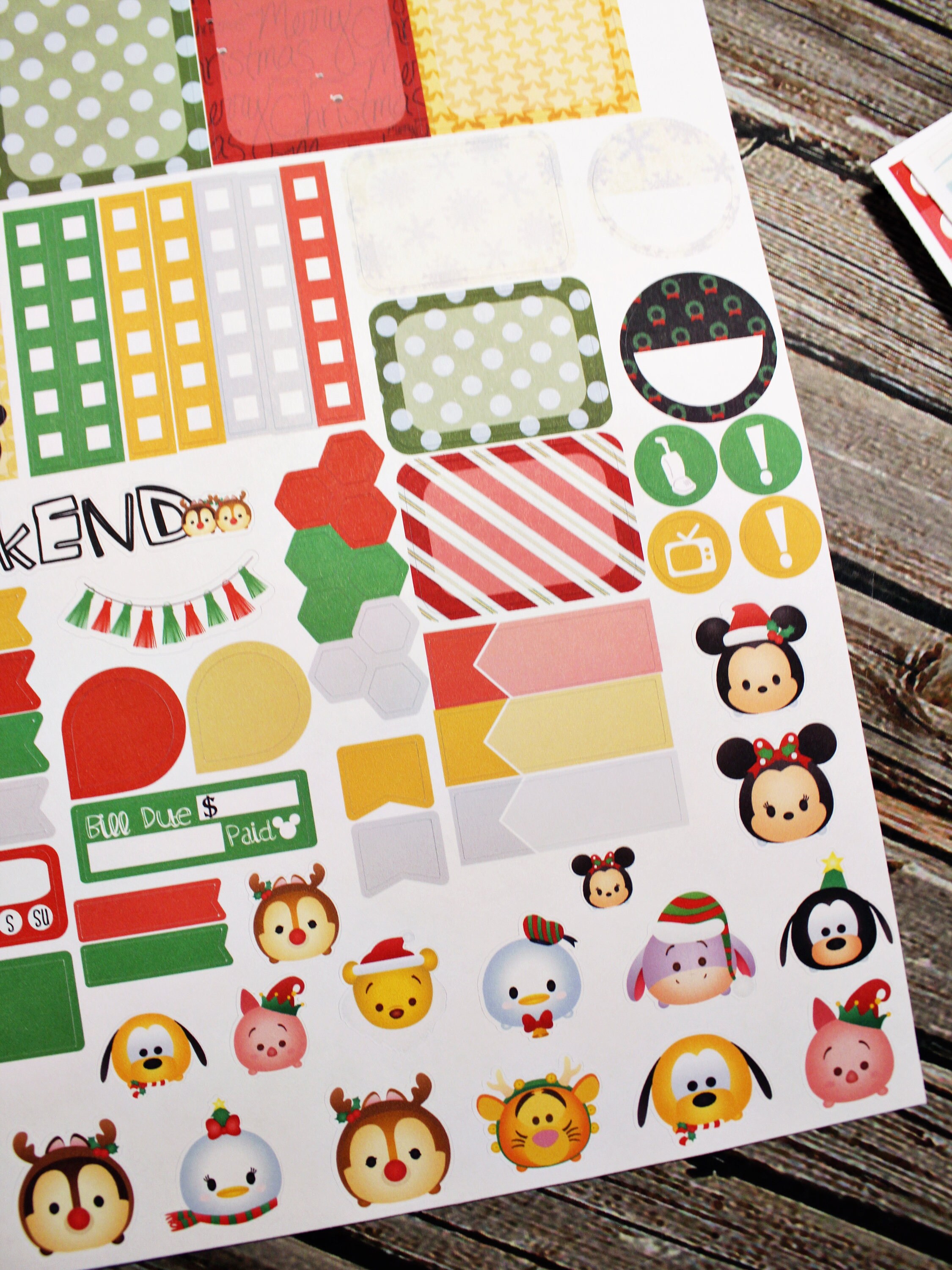 Mouse Christmas Weekly Planner Sampler Sheet - for Use With Erin ...