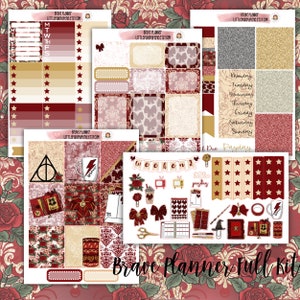 Brave Planner Weekly Planner Stickers Kit - Wizarding House Stickers - for use with Erin Condren - Recollections