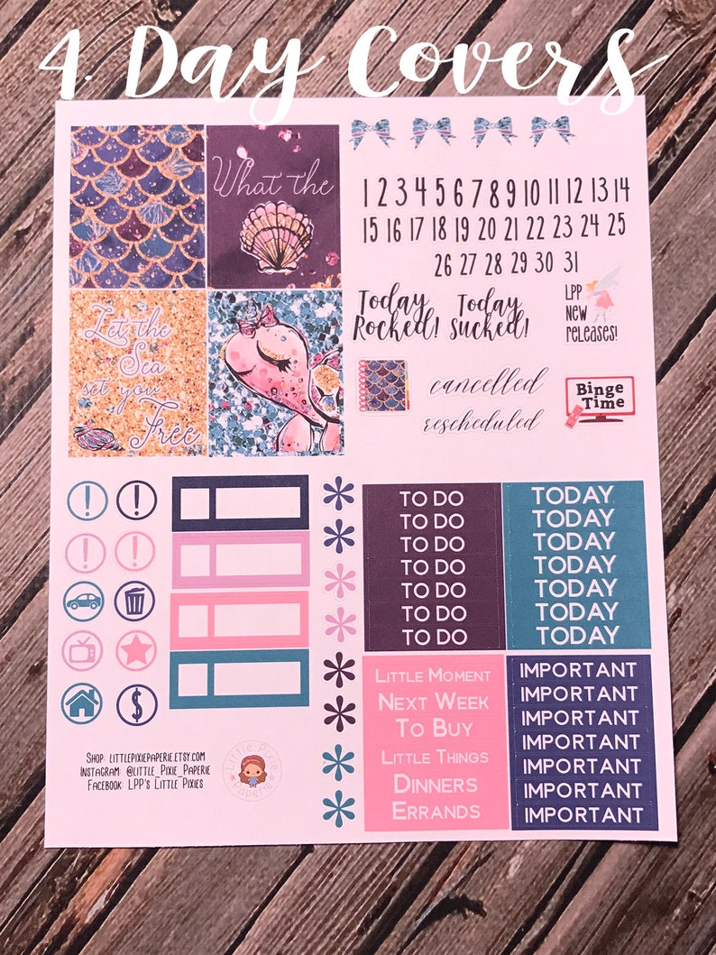 Make Waves Weekly Planner Stickers Kit for Use With Erin - Etsy