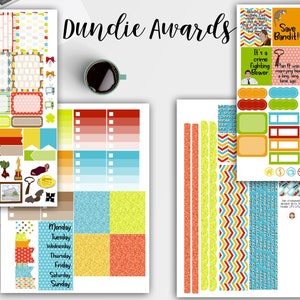 Dundie Awards Full Planner Stickers Kit - for use with Erin Condren - Happy Planner - Recollections - Office Show - Pop Culture -