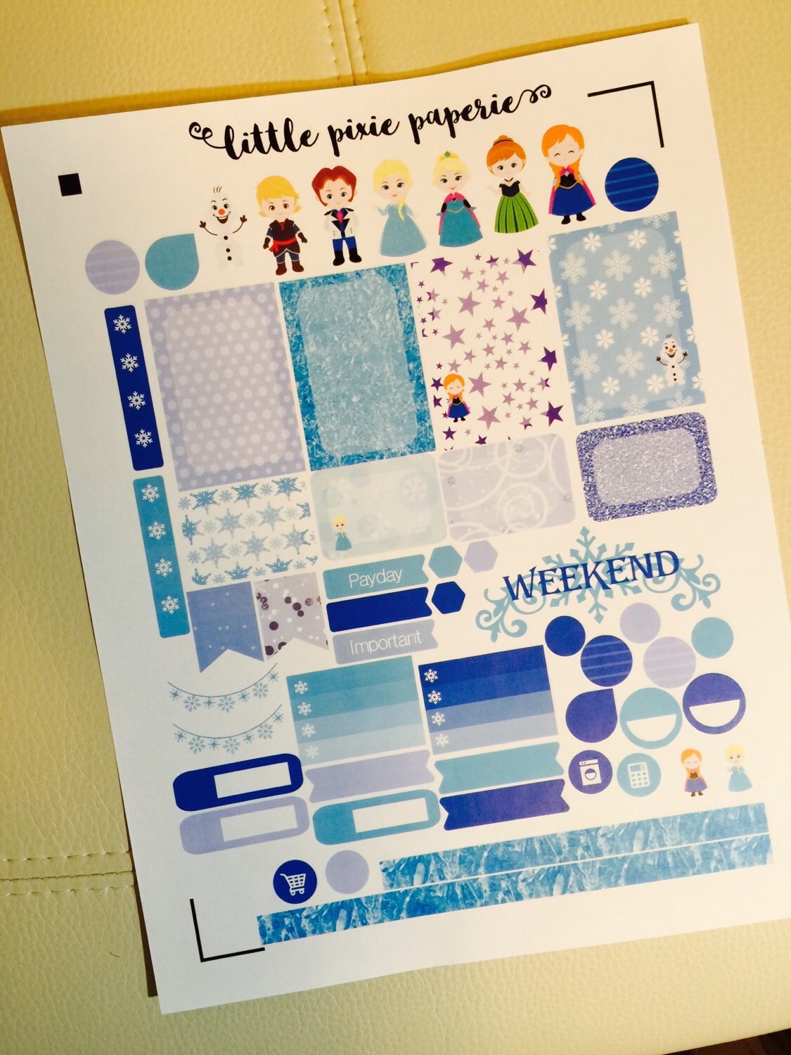 Ice Princess Weekly Planner Stickers Set, for Use With Erin Condren ...