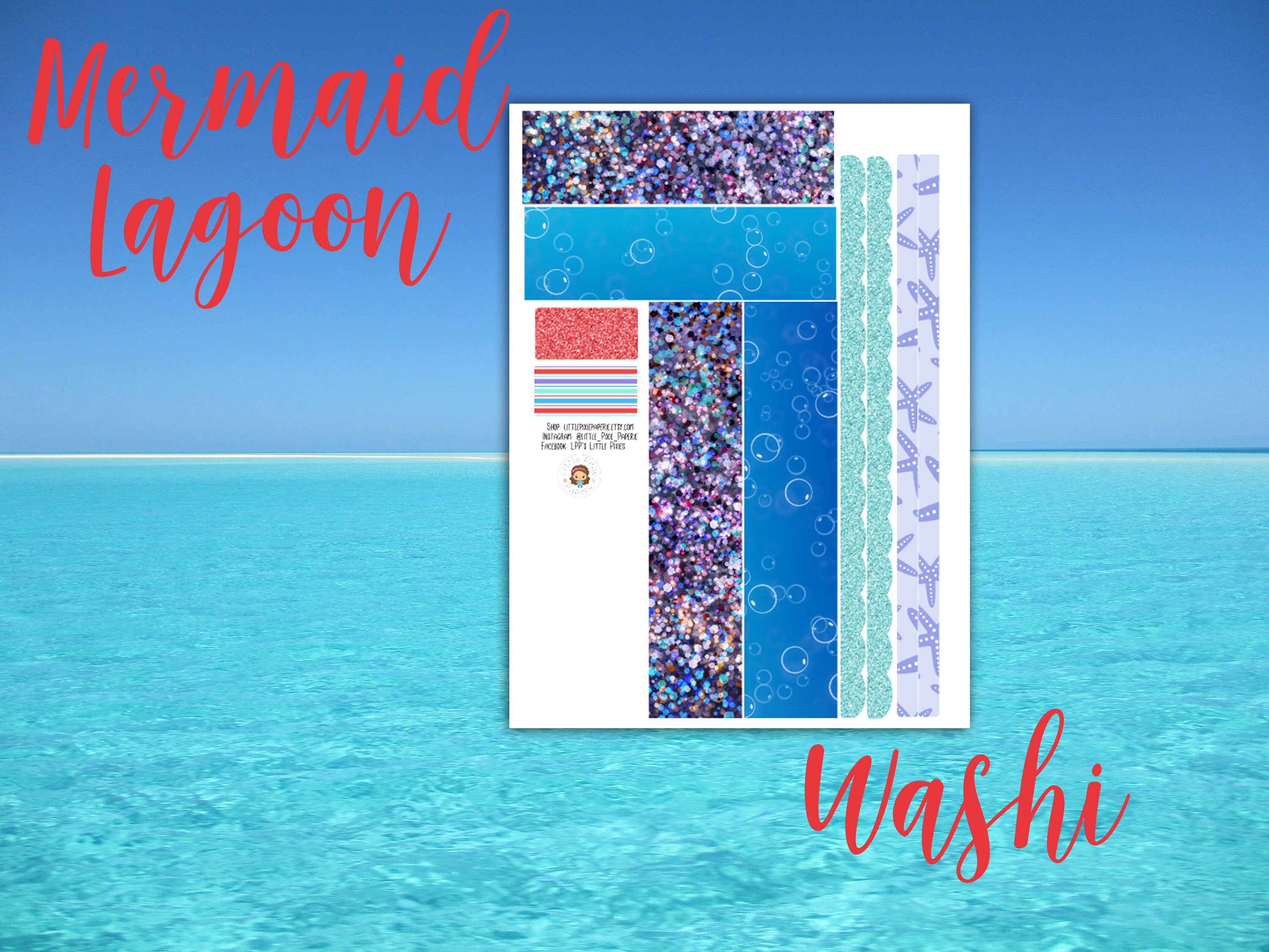 Mermaid Lagoon Weekly Planner Stickers Kit - for Use With Erin Condren ...