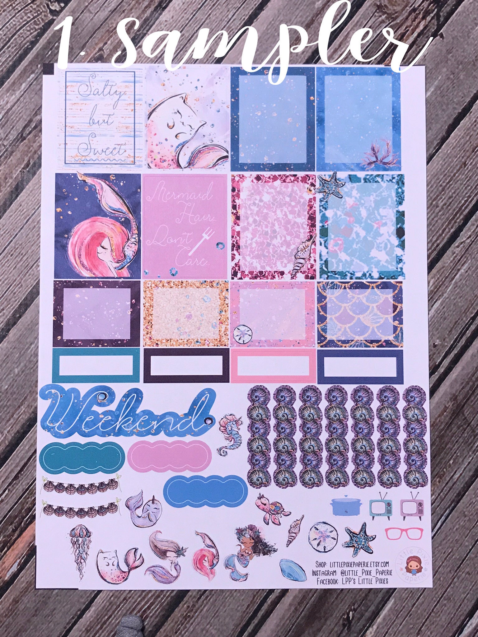 Make Waves Weekly Planner Stickers Kit for Use With Erin - Etsy