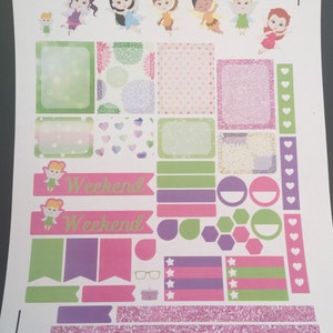 Tinkerbell Fairy Planner Stickers, Disney Planner Stickers, for use with Erin Condren Life Planner, Happy Planner Stickers